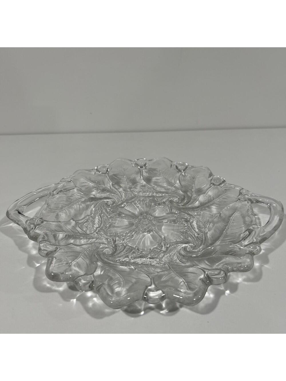 1970s Indiana Glass Wild Rose Pattern Tray